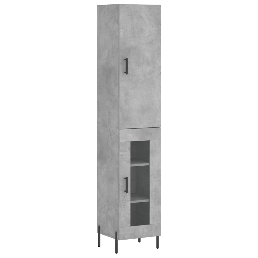 Skåp Betonggrå 34,5x34x180 cm