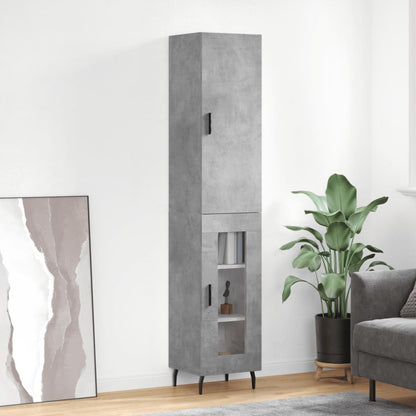Skåp Betonggrå 34,5x34x180 cm