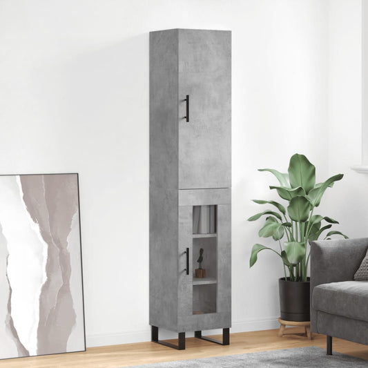 Skåp Betonggrå 34,5x34x180 cm