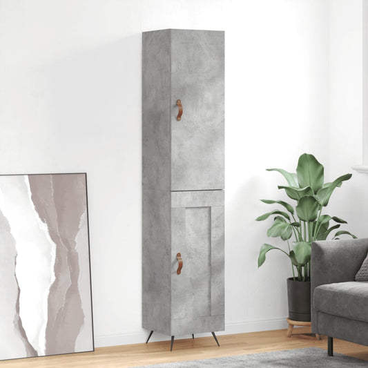 Skåp Betonggrå 34,5x34x180 cm