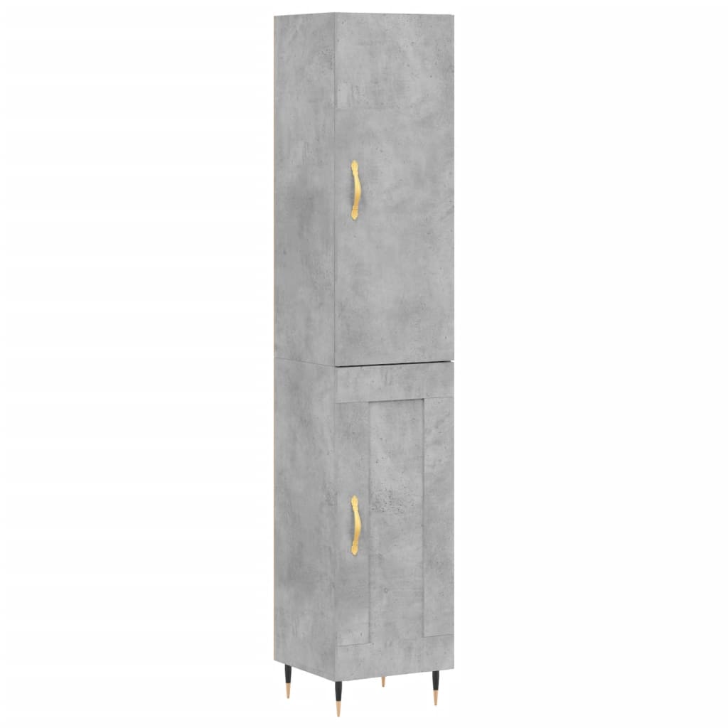 Skåp Betonggrå 34,5x34x180 cm