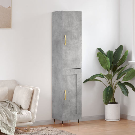 Skåp Betonggrå 34,5x34x180 cm