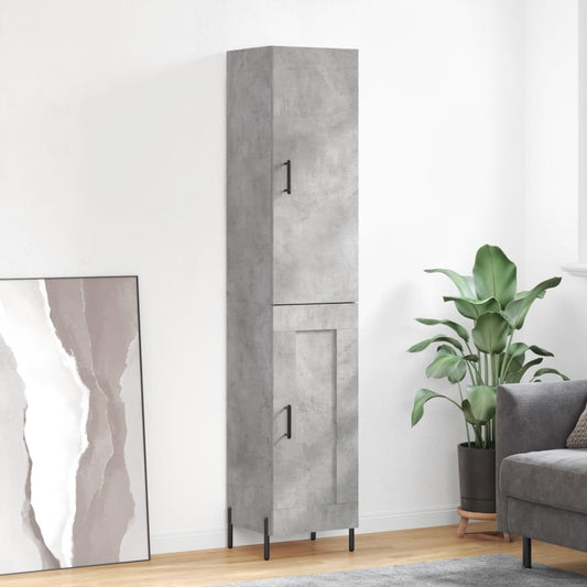 Skåp Betonggrå 34,5x34x180 cm