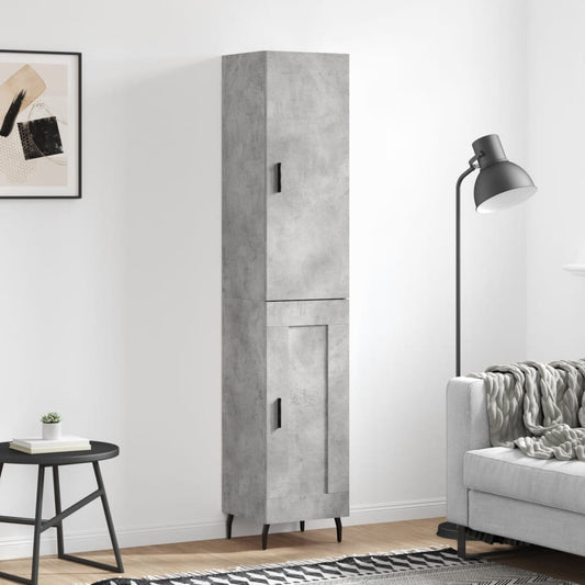 Skåp Betonggrå 34,5x34x180 cm