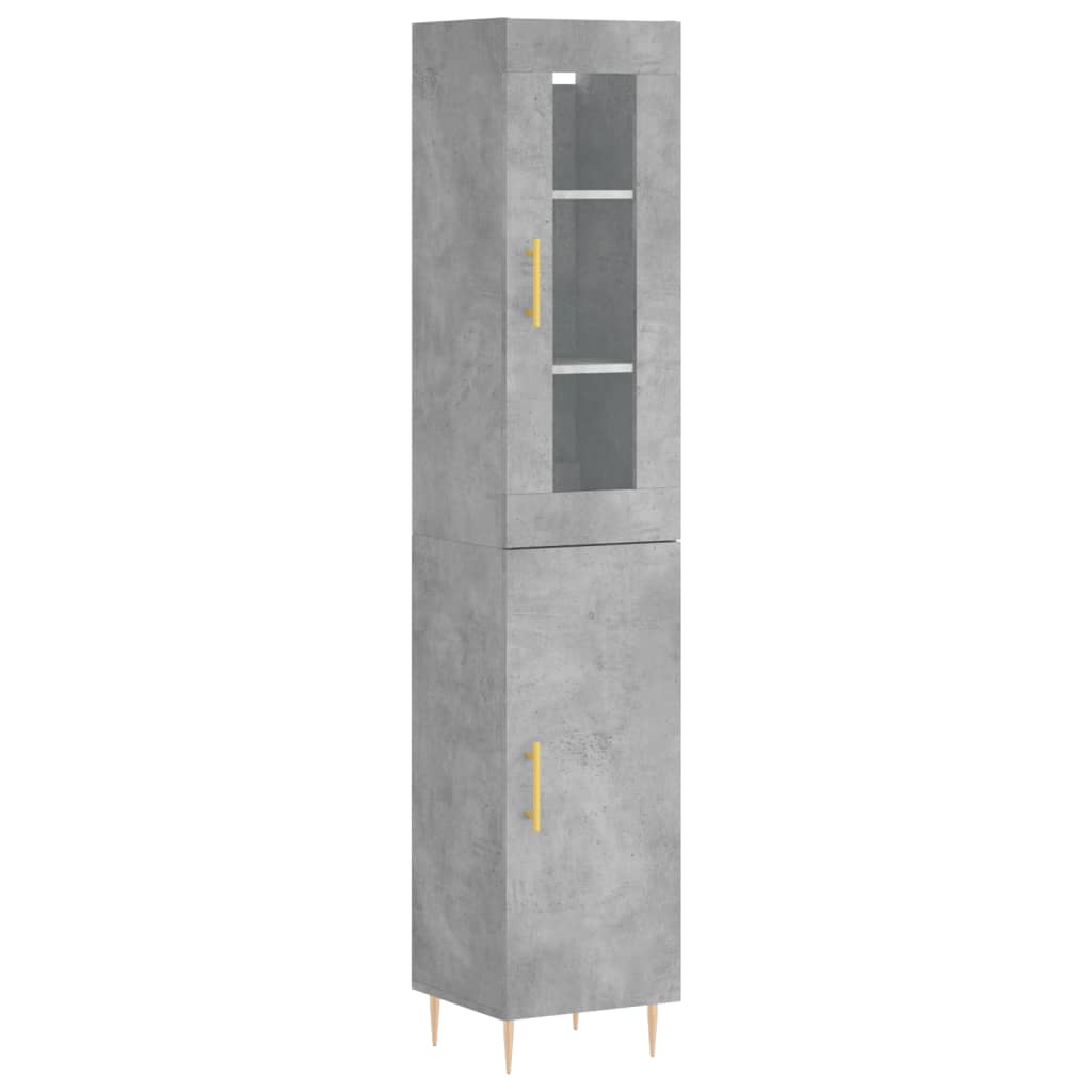 Skåp Betonggrå 34,5x34x180 cm