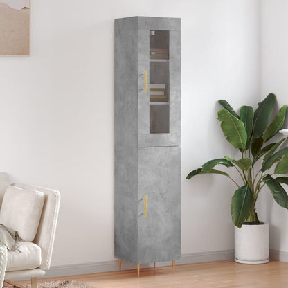 Skåp Betonggrå 34,5x34x180 cm