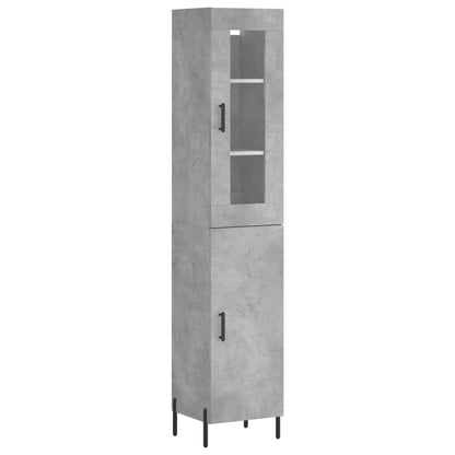 Skåp Betonggrå 34,5x34x180 cm