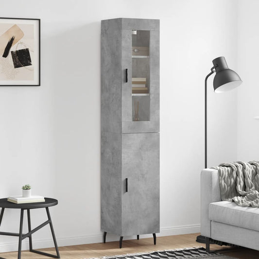 Skåp Betonggrå 34,5x34x180 cm