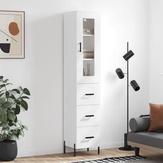Skåp Vit 34,5x34x180 cm