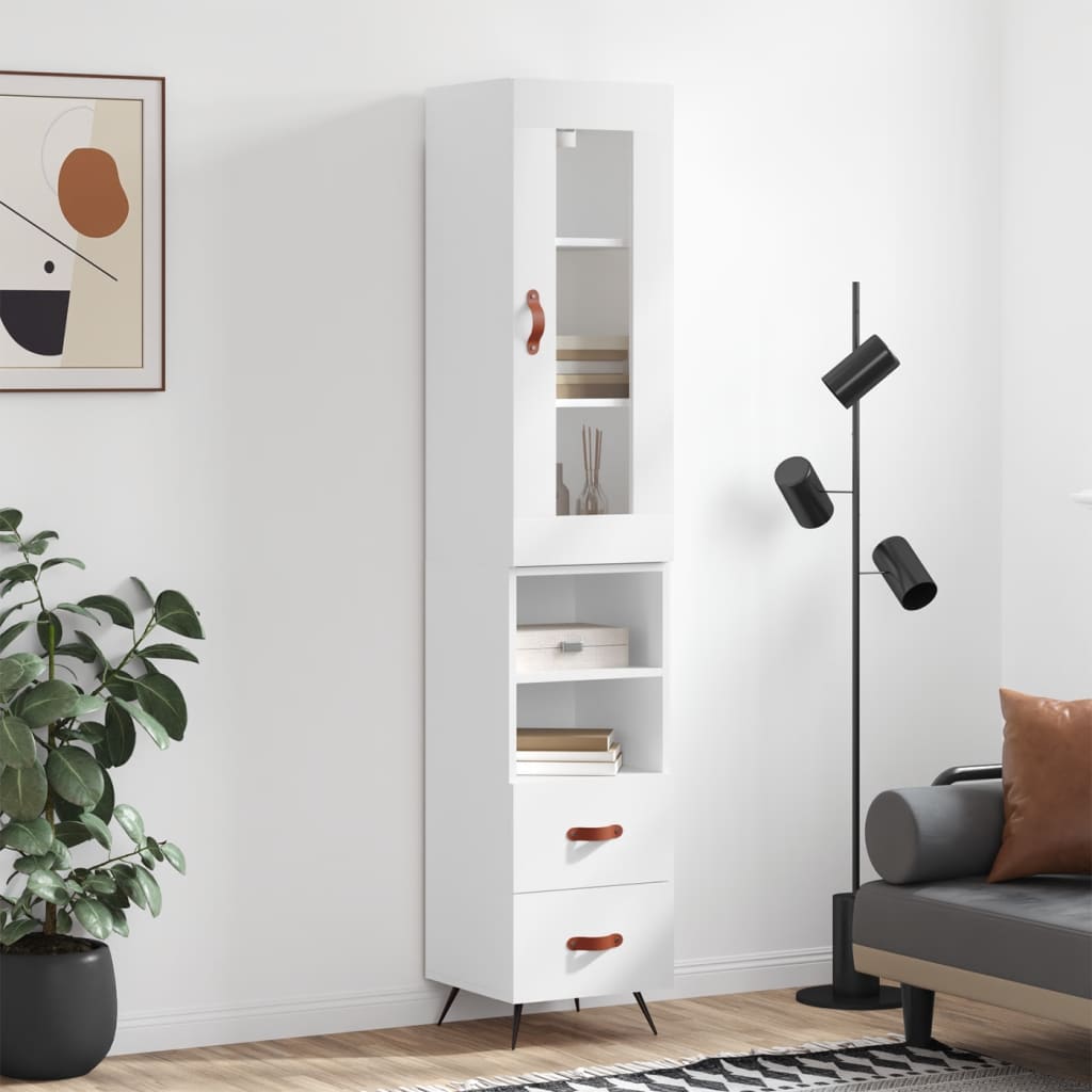Skåp Vit 34,5x34x180 cm