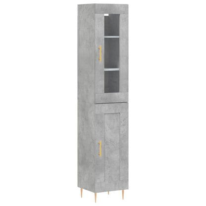 Skåp Betonggrå 34,5x34x180 cm