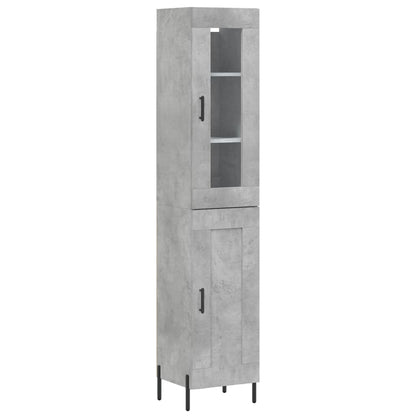 Skåp Betonggrå 34,5x34x180 cm