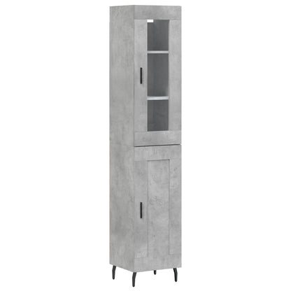 Skåp Betonggrå 34,5x34x180 cm