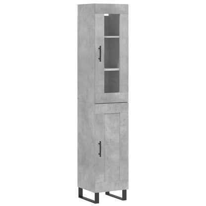 Skåp Betonggrå 34,5x34x180 cm