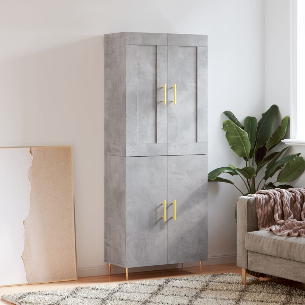 Skåp Betonggrå 69,5x34x180 cm