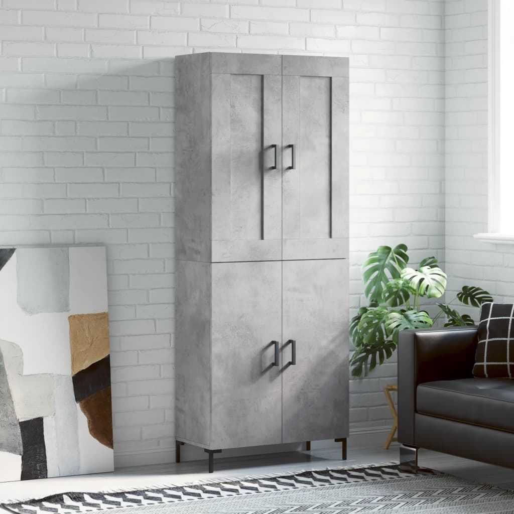 Skåp Betonggrå 69,5x34x180 cm