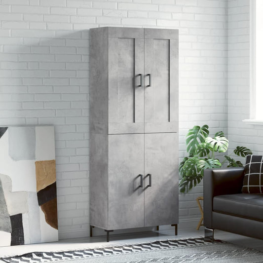 Skåp Betonggrå 69,5x34x180 cm