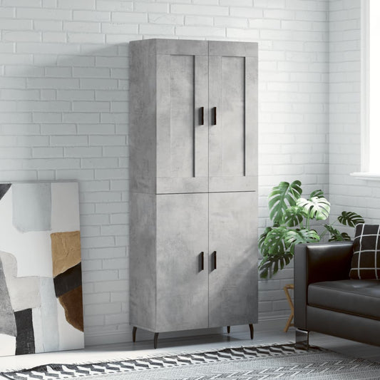 Skåp Betonggrå 69,5x34x180 cm