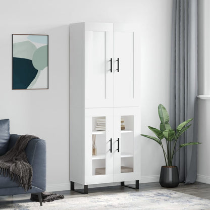 Skåp Vit 69,5x34x180 cm