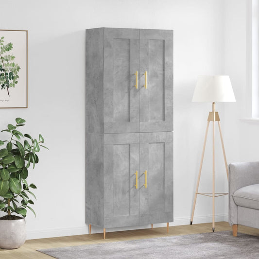 Skåp Betonggrå 69,5x34x180 cm