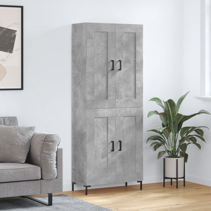 Skåp Betonggrå 69,5x34x180 cm