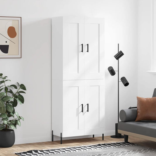 Skåp Vit 69,5x34x180 cm