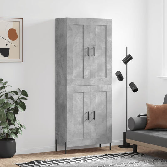Skåp Betonggrå 69,5x34x180 cm