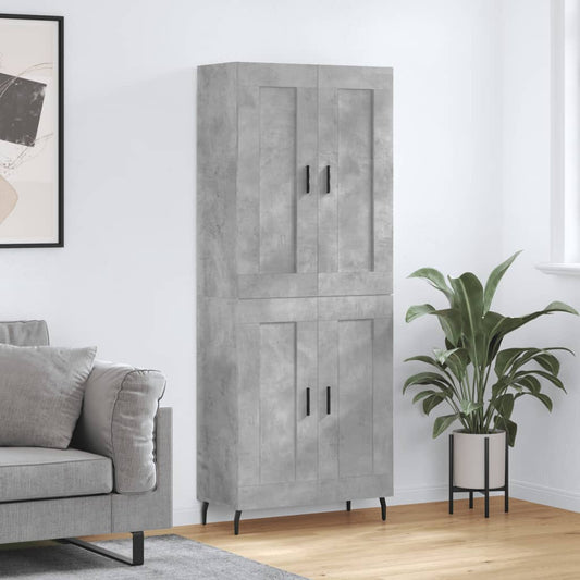 Skåp Betonggrå 69,5x34x180 cm