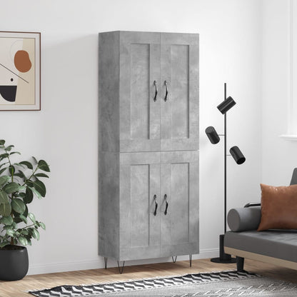 Skåp Betonggrå 69,5x34x180 cm