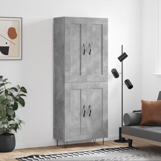 Skåp Betonggrå 69,5x34x180 cm