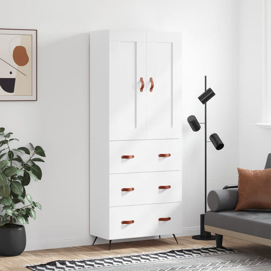 Skåp Vit 69,5x34x180 cm