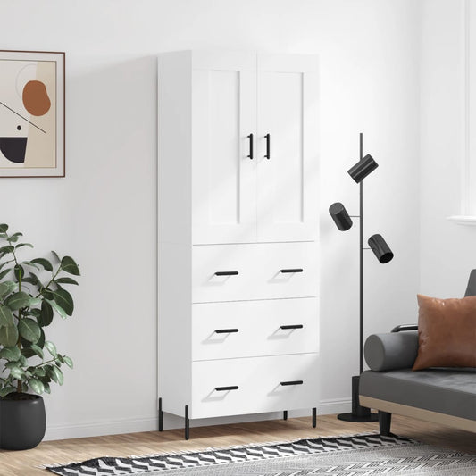 Skåp Vit 69,5x34x180 cm