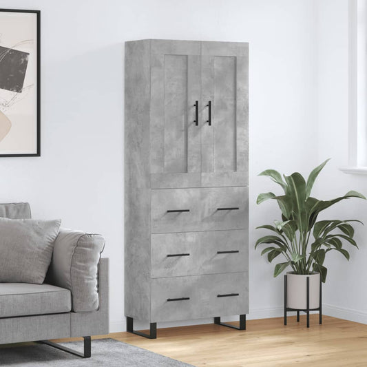 Skåp Betonggrå 69,5x34x180 cm