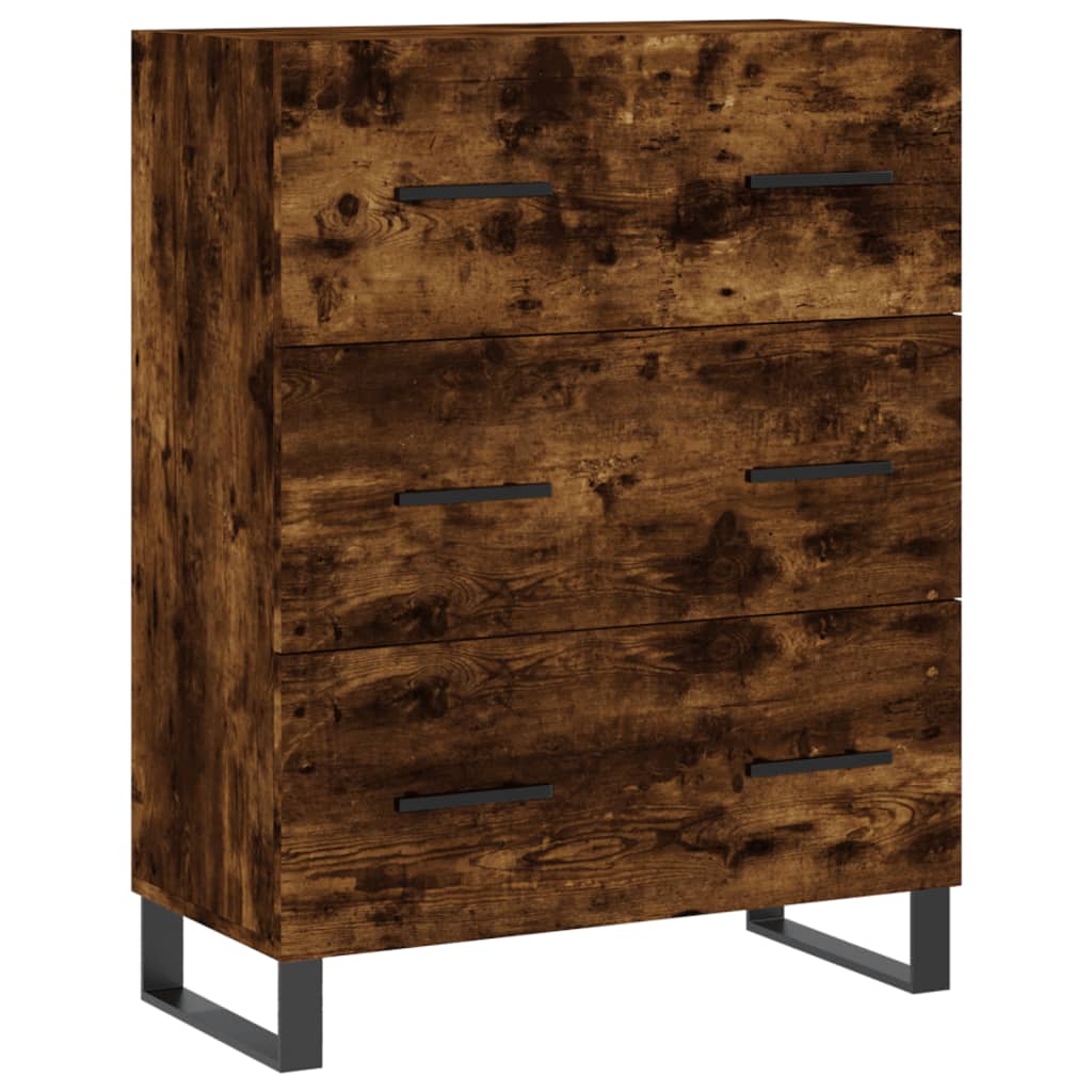 Skåp Rökfärgad Ek 69,5x34x180 cm