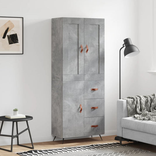 Skåp Betonggrå 69,5x34x180 cm