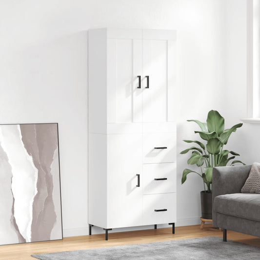 Skåp Vit 69,5x34x180 cm