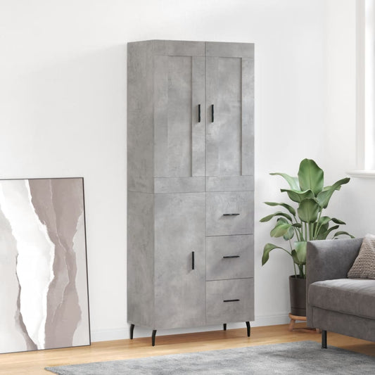 Skåp Betonggrå 69,5x34x180 cm