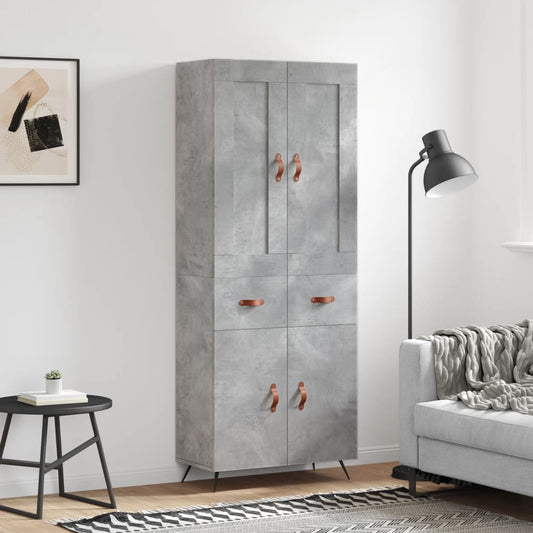 Skåp Betonggrå 69,5x34x180 cm