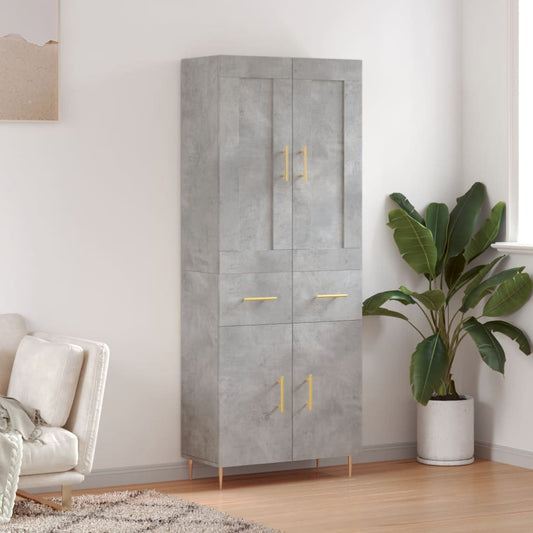 Skåp Betonggrå 69,5x34x180 cm
