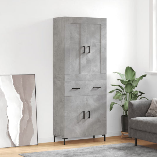 Skåp Betonggrå 69,5x34x180 cm