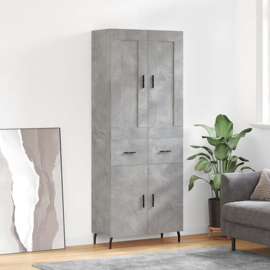 Skåp Betonggrå 69,5x34x180 cm