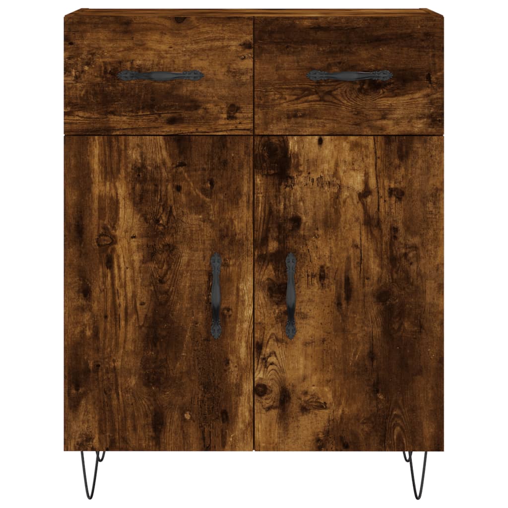 Skåp Rökfärgad Ek 69,5x34x180 cm