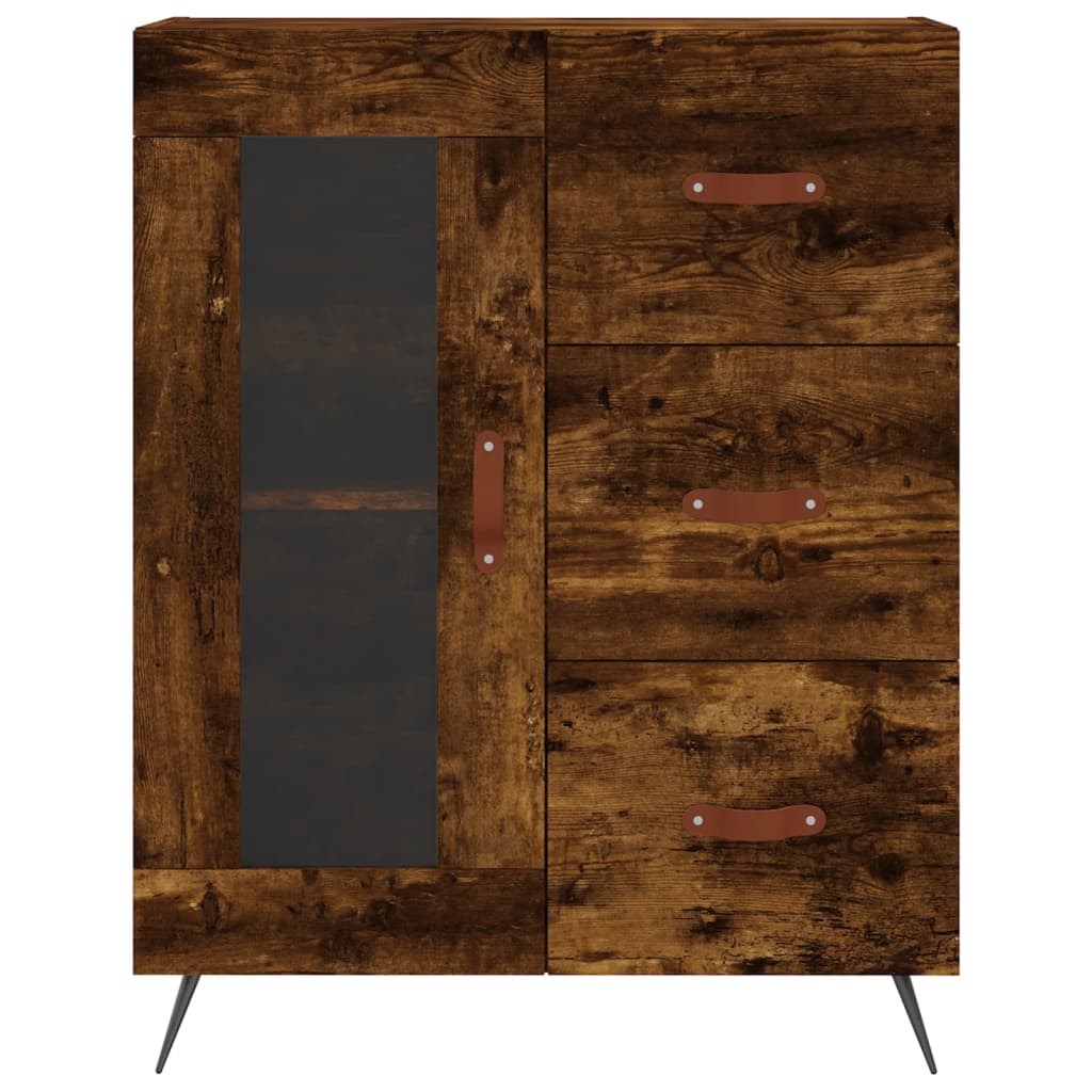 Skåp Rökfärgad Ek 69,5x34x180 cm