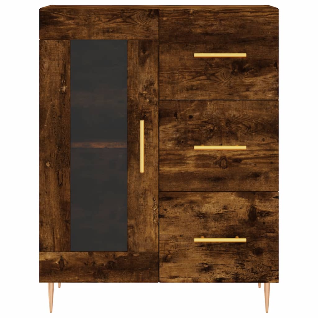 Skåp Rökfärgad Ek 69,5x34x180 cm