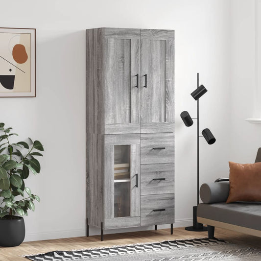 Skåp Sonoma Grå 69,5x34x180 cm