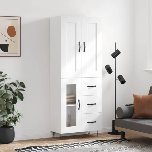 Skåp Vit 69,5x34x180 cm