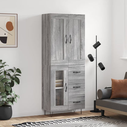 Skåp Sonoma Grå 69,5x34x180 cm