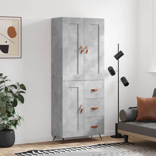 Skåp Betonggrå 69,5x34x180 cm
