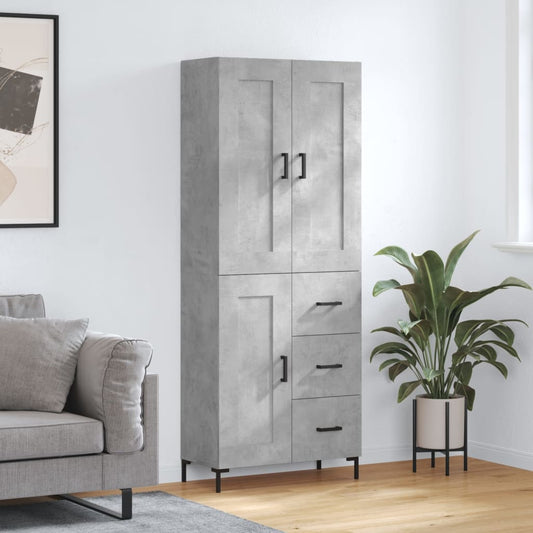 Skåp Betonggrå 69,5x34x180 cm