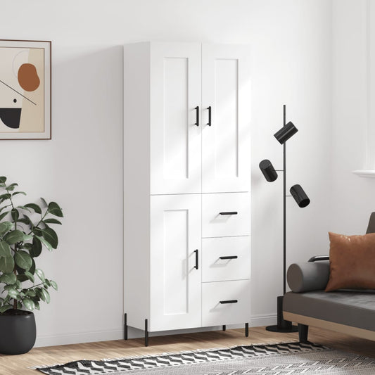 Skåp Vit 69,5x34x180 cm
